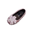 thumbnail image 2 of hengsof Girls' Sparkling Rhinestone Pearl Ballet Flats Comfortable Stretchy Stylish Sequined Party Princess Sandals, 2 of 6