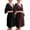 Black/Wine Red, variant on 3 in 1 Labor/Delivery/Hospital Gown Maternity Dress Nursing Nightgown Sleepwear for Breastfeeding