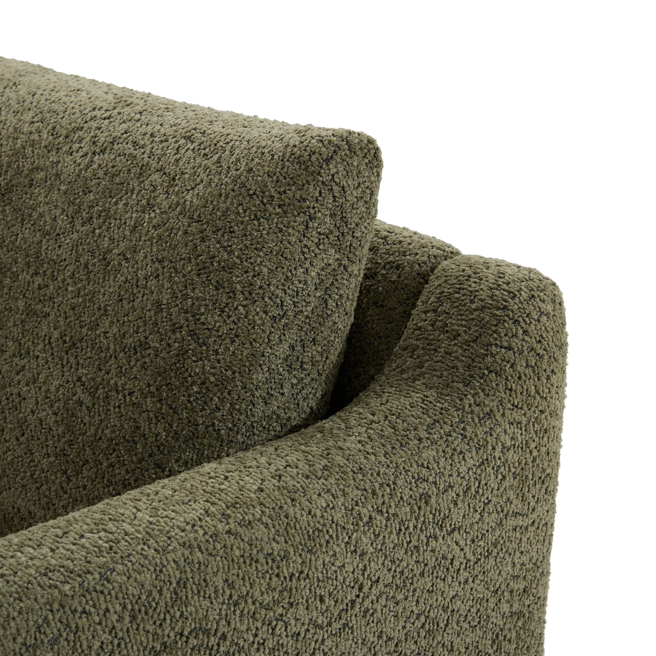 Christopher Knight Home Modern Minimalist Accent Chair, Solid Wood Frame with Soft Cushions, Olive Green