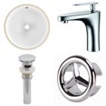 thumbnail image 1 of American Imaginations AI-25954 15,25 in. Évier Sous-Monté Rond Cuivré Ensemble en Blanc - Chrome Hardware, 1 of 1