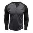 thumbnail image 4 of Zshosam Men's Henley Shirts Long Sleeve Basic Pullover Shirt Lightweight Button T-Shirts(Grey,S), 4 of 7