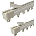 thumbnail image 1 of Straight Curtain Tracks for Curtains, Curtain Rails for Ceiling Mounting and Wall Mounting, Aluminum Curtain Rods for Room Dividers, Bay Windows, Bedroom, Spaces(Champagne,120cm/3.9ft), 1 of 8