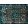 thumbnail image 1 of Ahgly Company Indoor Rectangle Persian Light Blue Traditional Area Rugs, 4' x 6', 1 of 4