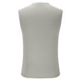 thumbnail image 5 of Kmdttou Adult Short Sleeve Crew Neck T-Shirt Sports Sleeveless Top Gym Muscle Shirt Fitness Running Sports Swimming Shirt Solid Color Sleeveless Top on Clearance (Size:S-3XL), 5 of 6