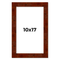 10x17 Walnut Brown Veneer Real Wood Picture Frame Width 1.75 inches | Interior Frame Depth 0.5