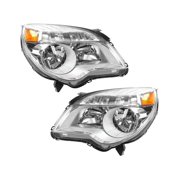 Headlight Assembly Set 2 Piece - Compatible with 2010 - 2015 Chevy Equinox 2011 2012 2013 2014