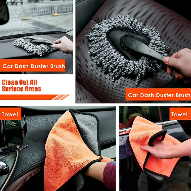 17Pcs Car Interior Detailing Kit with High Power Handheld Vacuum, Car  Cleaning K