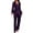 Purple, variant on Casual Jumpsuit Long Sleeve Belted Sequin Jumpsuit Women'S Jumpsuit Purple M
