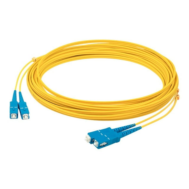 AddOn Câble Patch Jaune 5m SC OS1 - Câble Patch - SC/UPC Mode Unique (m) à SC/UPC Mode Unique (m) - 5 m - Fibre Optique - Recto Verso - 9 / 125 Microns