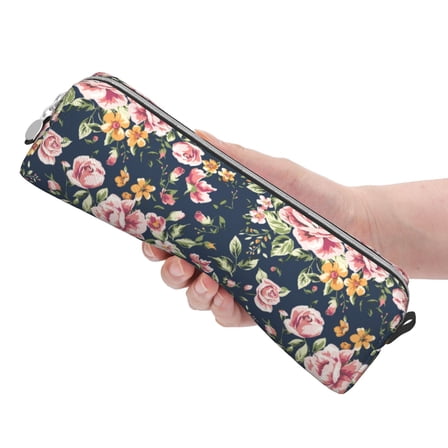 Rocae Vintage Floral for Pen and Marker Pouch with Zipper for Men and Women, Stationery Bag Pen Holder for Work and Office