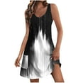 thumbnail image 4 of Floral Print Casual Tank Sundress for Women Funny Holiday Outing Beach Dress Sleeveless A-line Dresses with Pockets, 4 of 5