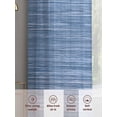 thumbnail image 6 of Blue Pattern Sheer Curtains 54 Inch Length 2 Panels Set Window Treatments, Vintage Abstract Minimalist Art Rod Pocket Semi Curtains for Living Room/Bedroom/Kitchen Décor, 104"W x 54"L, 6 of 7