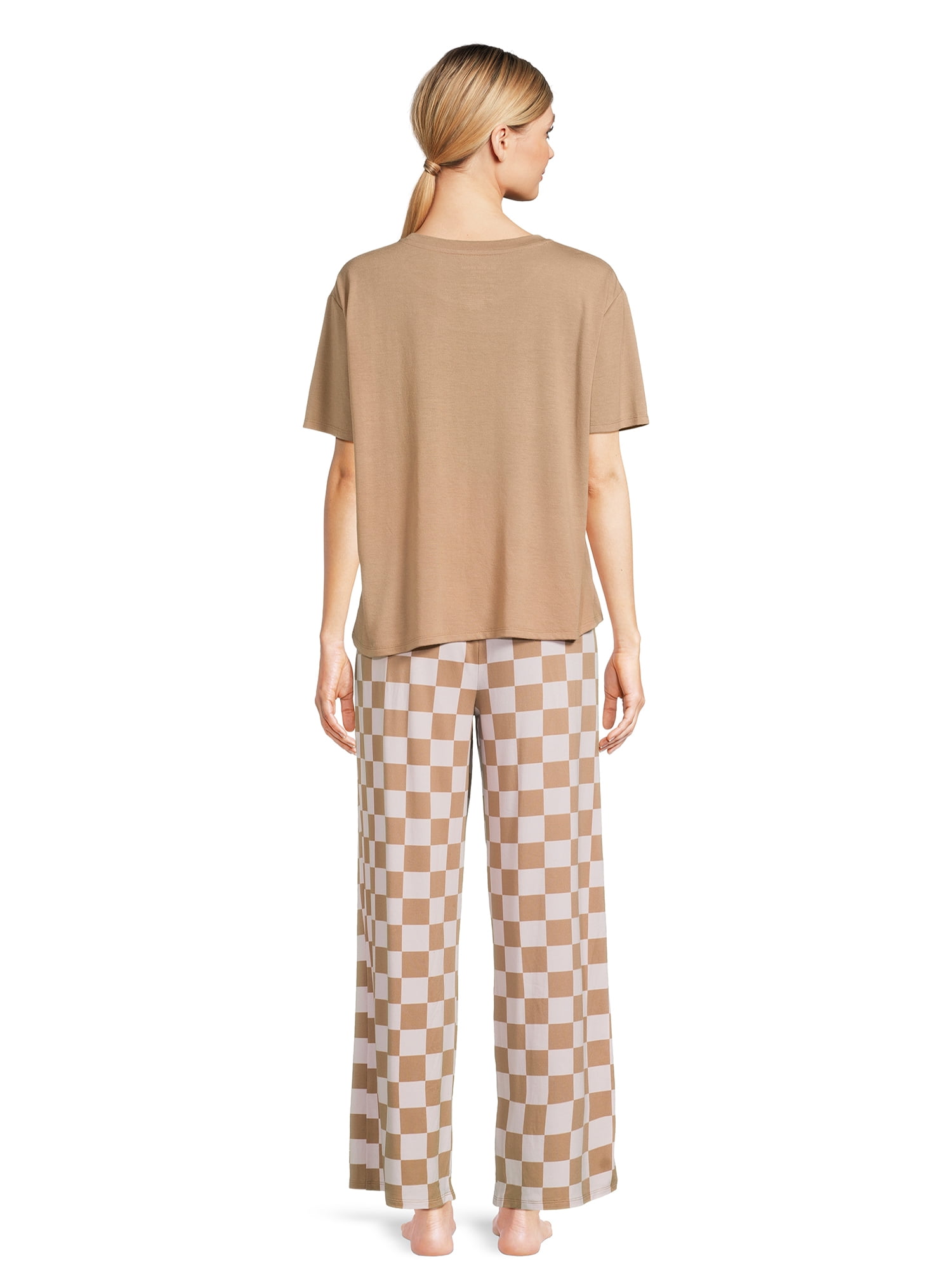 Grayson Social Junior's Teddy Bear Sleep Tee and Pant Pajama Set, 2-Piece, Sizes S-3X