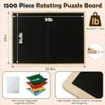 thumbnail image 2 of Foldable Puzzle Board 1500 Pieces, Rotating & Tilting Jigsaw Puzzle Board with 4 Non-Woven Drawers, 26x35.8'' Wooden Puzzle Table, Portable Board GameTable for Adults, Birthday Gift for Mom, 2 of 7