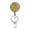 Gold, variant on Retractable Badge Holder Lightweight Badge Reel Card Holder With Key Ring Belt Clip For Teacher Student Worker