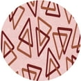 thumbnail image 1 of Ahgly Tapis Rond Lavable en Machine Intérieur Rouge Pamplemousse Transitionnel, 5 Pieds Rond, 1 of 7