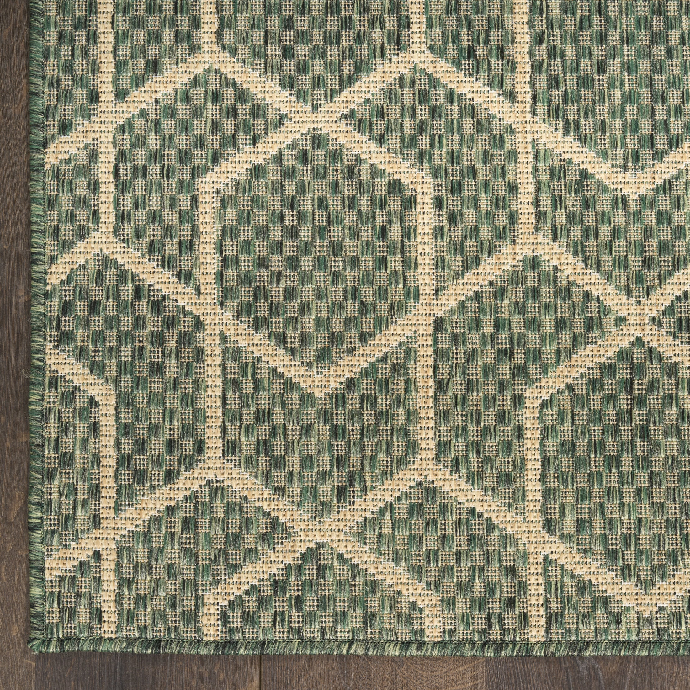 Nourison Horizon Indoor/Outdoor 9' x 12' Green Modern Rug