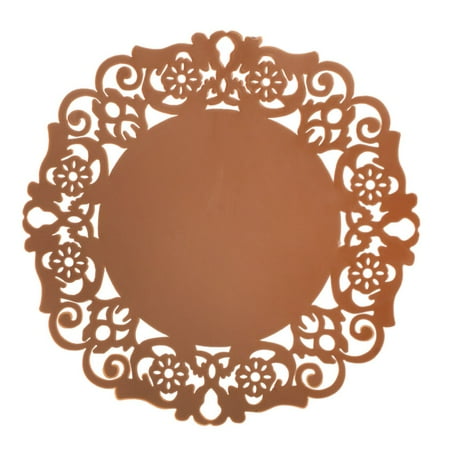 

Tycncty 1 pcs Retro Sweet Eye-Work Top Beverages Silicone Coasters skidproof brown