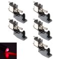 thumbnail image 1 of ESUPPORT Car Carbon Fiber Cover Red LED Light Rokcer Toggle Switch SPST ON OFF Pack of 5, 1 of 4
