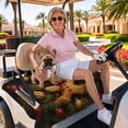 thumbnail image 3 of Golf Cart Seat Covers for 2 Seater,Christmas Soft Microfiber Cart Seat Towel Blanket,Pine Branch Red Golden Christmas Balls Absorbent Breathable Non Slip Bench Seats Protector for Golf Course 51"x31", 3 of 9