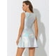 thumbnail image 4 of Vestido acampanado holográfico de cintura alta y cuello redondo sin mangas metálico para mujer Plata XS, 4 of 6