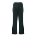 thumbnail image 5 of DHFJKG Women's Striped Casual Suit Pants High Waisted Patchwork Straight Leg Relaxed Fit Pant With Pockets Trendy Trousers, 5 of 8