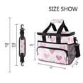 thumbnail image 3 of FORMRS Insulated Cooler Bag 24 Cans Capacity Soft Leakproof Lunch Box with Side Pockets, Geometric Love, 3 of 7