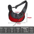 thumbnail image 3 of Pet Dog Sling Carrier, Breathable Mesh Portable Travel Safe Pet Sling Shoulder Bag Carrier with Adjustable Non-Slip Shoulder Strap for Small Dogs Cats Puppy, 3 of 6