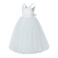 thumbnail image 2 of Ekidsbridal V-Neck Tulle Flower Girl Dresses for Wedding Toddler Junior Bridesmaid 218 10, 2 of 3