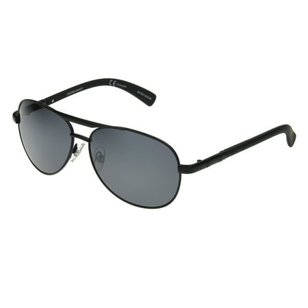 Foster Grant Men's Black Polarized Pilot Sunglasses (Best Sunglasses For Pilots)