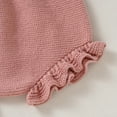 thumbnail image 6 of Baby Bodysuits Knitted Summer Newborn Girls Jumpsuit Outfits Fashion Ruffles Infant Toddler Clothing Hat 2PC Solid 0-18M Onesies, 6 of 6