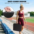 thumbnail image 3 of Stadium Seat Cushions - Portable Bleacher Cushions, 2.56" Extra Thick, Waterproof Oxford Fabric, Lightweight Stadium Seat Pads for Sports Events, Office, Camping, Outdoor Bench (1, Black), 3 of 7