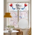 thumbnail image 4 of Father's Holiday Linen Curtain Valance for Bedroom/Bathroom/Kitchen/Office/Living/Dining Room Window,Red Love Tie Sunglasses Beard Summer Rod Pocket Topper Decorative Cafe Drapes Panel 42"x12", 4 of 6