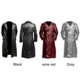 thumbnail image 3 of Men Classic Leather Coat, 3 of 5