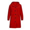thumbnail image 5 of Mohiass Womens Anorak Rain Coat with Hood Waterproof Plus Size Long Rain Jacket Trench Coat Windbreaker for Women Red 2XL, 5 of 5
