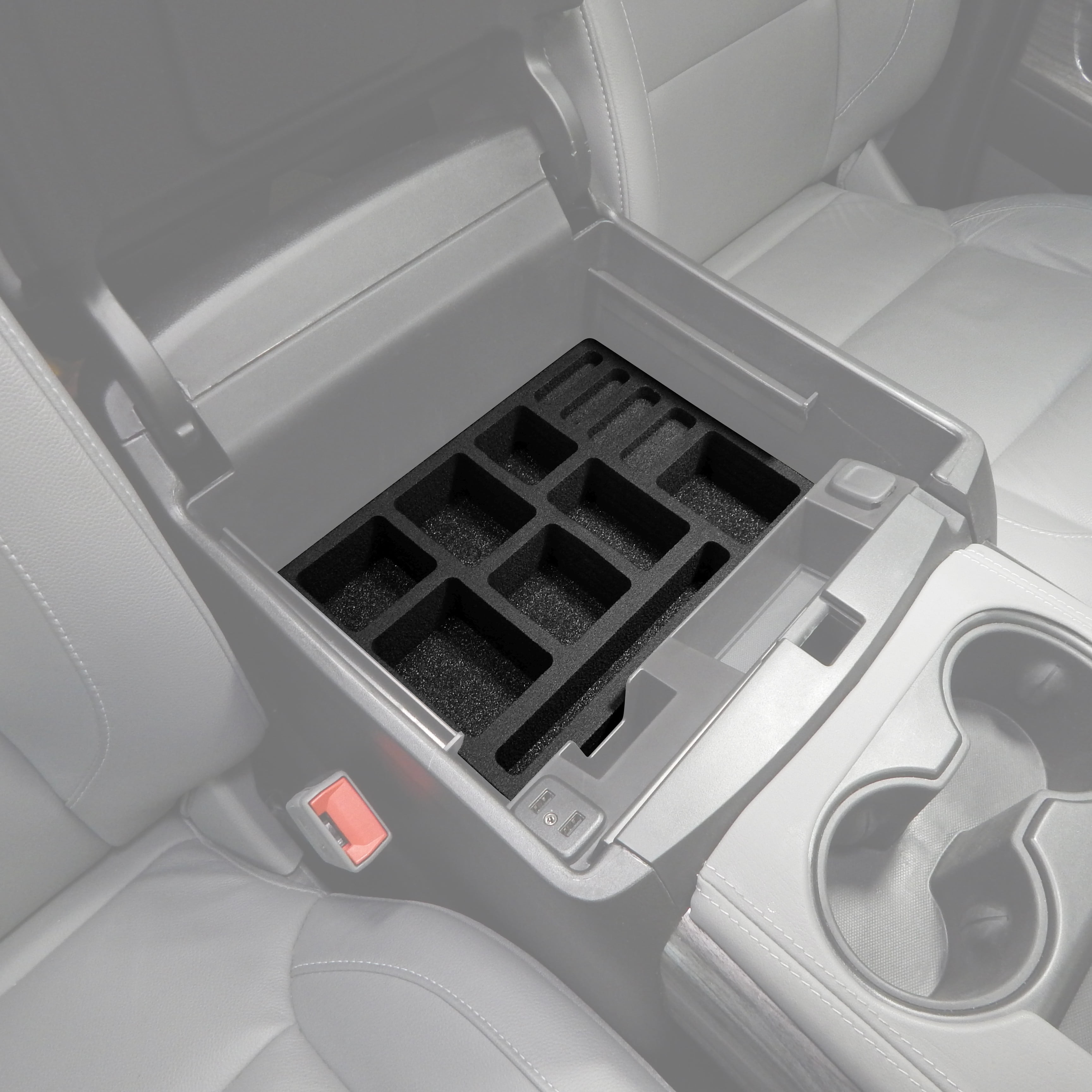 Red Hound Auto Center Console Organizer 3 Piece Stacking Set Vehicle