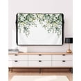 thumbnail image 3 of Outdoor TV Cover 52 to 55 Inch Weatherproof, Boho Floral Waterproof TV Screen Protector for Outside Decor with Zipper and Pocket 52"L x 30"H , White Flowers Sage Green Leaf, 3 of 7