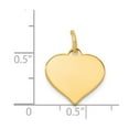 thumbnail image 2 of 14k Yellow Gold Heart Disc Charm, 2 of 3