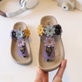 thumbnail image 4 of WNVMWI Little Girls Flip Flops Toddlers Summer Platform Sandals Kids Soft Soled Thong Sandal Childrens Beach Slippers Purple Size 6, 4 of 5