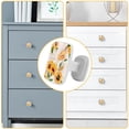 thumbnail image 4 of 4 Pieces Set Drawer Pulls Handle Square Wardrobe Cabinet Knobs with Stainless Steel Screws Furniture Kitchen Decor, 4 of 5