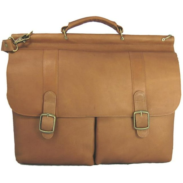 David King & Co 143C Dowel Laptop Briefcase- Cafe