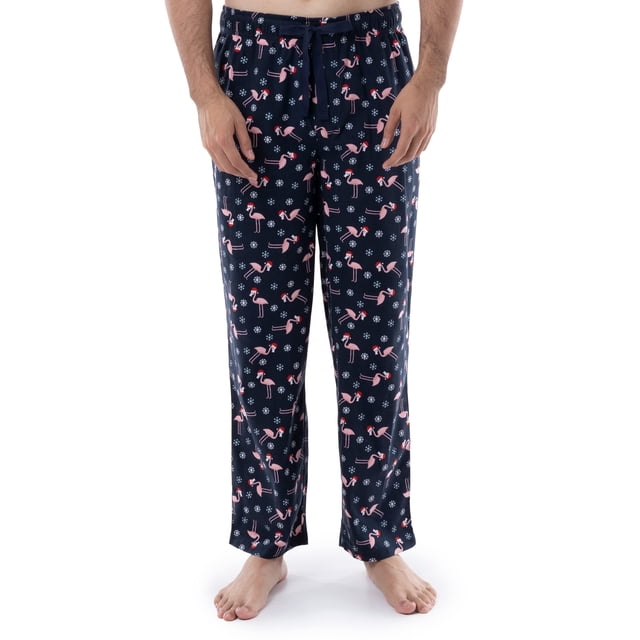 Pantalón de Pijama de Franela y Forro Polar para Hombre IZOD, Azul Marino/Flamenco, XX Grande