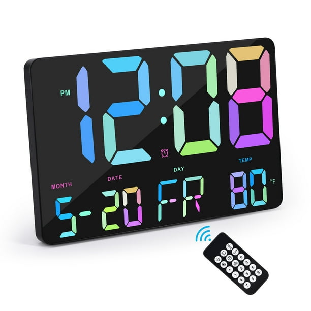 Digital Wall Clocks Large Numbers Display, 11.4"Digital Alarm Clock