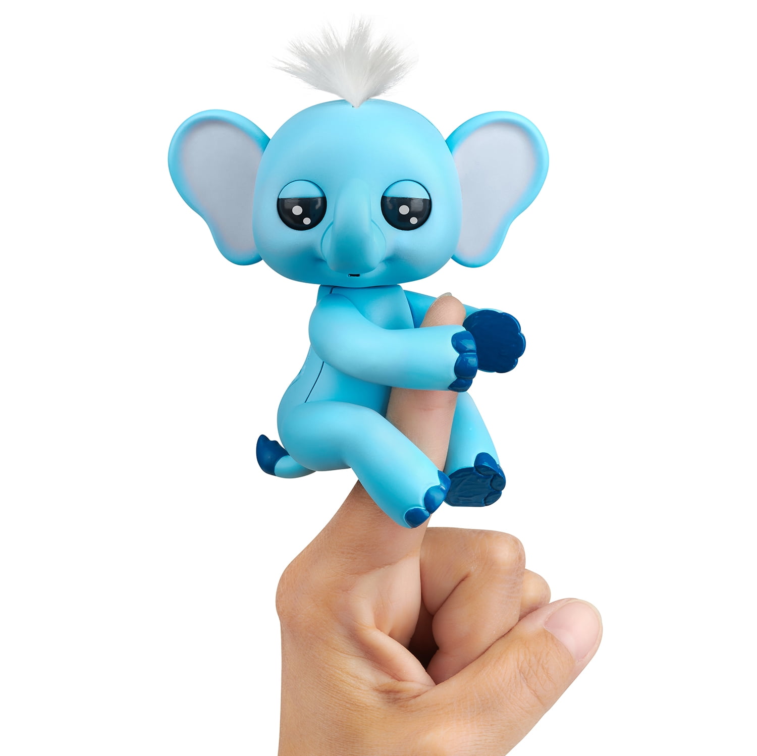 Fingerlings Baby Elephant - Gray (Blue) - Interactive Toy by WowWee - Walmart.com