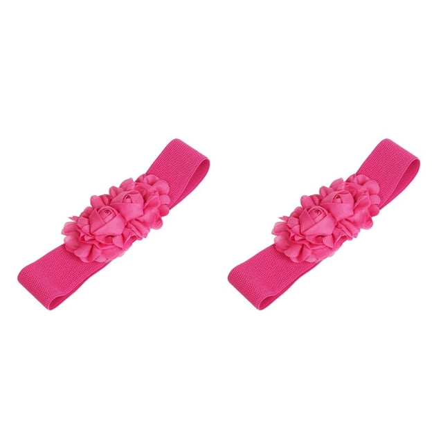 Minnieouse Cinturón de mujer, accesorio de decoración de ropa, correas de cintura elegantes, cinturones elásticos en forma de rosa para niña para Type2 NO2 Minnieouse CBP256581
