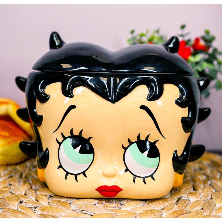 Betty Boop Vintage Ceramic Cookie Jar, Hand-Painted Collectible