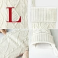 thumbnail image 6 of Minzimin 21 Inches Knitted Christmas Stockings with Initials, Large White Custom Monogram Embroidery Christmas Stockings with Letter, Personalized Xmas Decoration for Holiday Family, 6 of 6