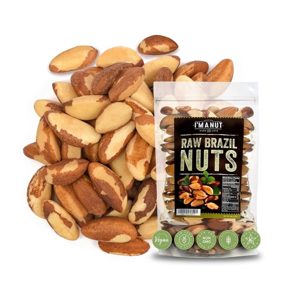 I'M A NUT Raw Brazil Nuts Distinct and Superior to Natural No Herbicides or Pesticides No PPO Non GMO-16 oz