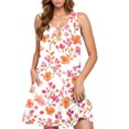 thumbnail image 4 of ZQUUVOU Women's Casual Summer Dress Floral Print Sleeveless Neck Knee Length Skirt Beach Dress Multicolor, 4 of 5