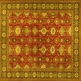 thumbnail image 1 of Ahgly Company Indoor Square Persian Yellow Traditional Area Rugs, 7' Square, 1 of 4